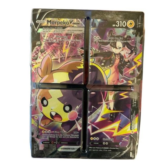 Genuine Pokémon Morpeko V-Union 4-Card Set W/ Playmat & Trainer Card - Picture 8 of 9
